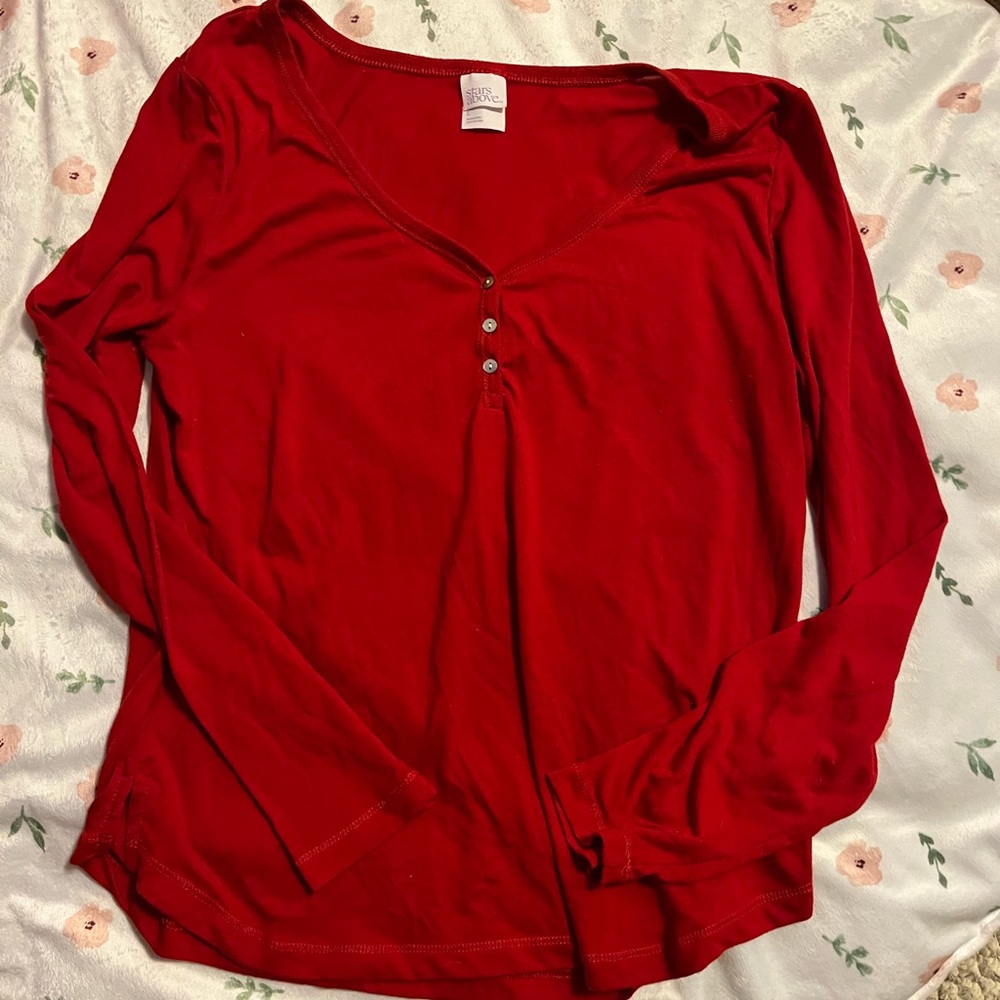 Red long shirt large